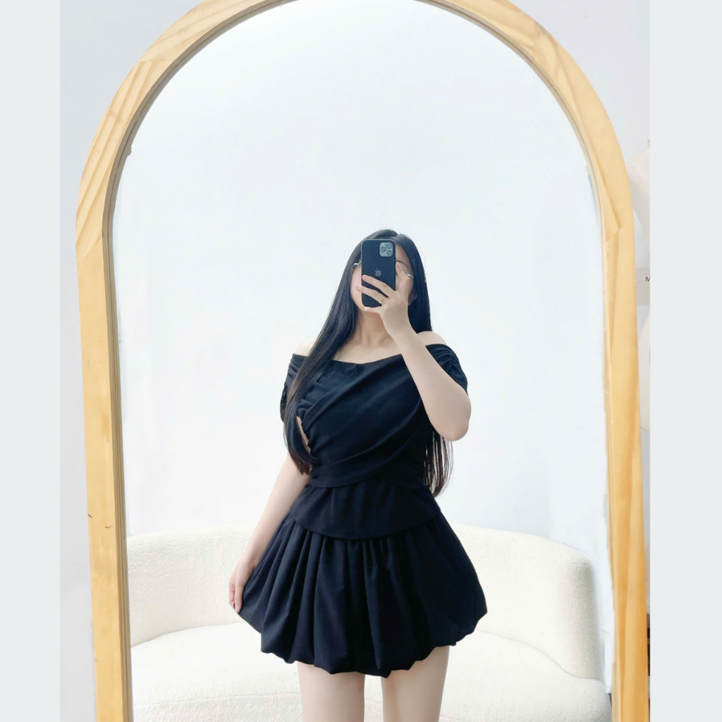 Set Áo Váy Bigsize Nữ Có Quần Bảo Hộ Lên Phom Tôn Dáng Vải Mềm Mại Cho Các Nàng Chubby SET920
