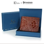 T D THIEN DI - Bóp Ví Tiền Nam Da Cá Sấu Thật Gấp 2 Nhiều Ngăn Có Khóa Kéo Cao Cấp Hàng Hiệu - FULLBOX — ảnh 6