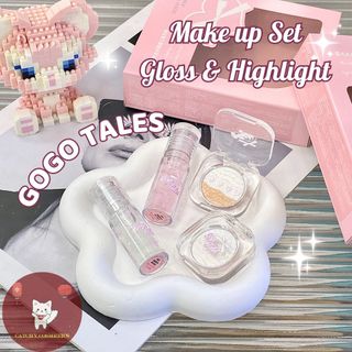 [GOGO TALES] Set Trang Điểm 2 Món GOGO TALES Highlight & Son Gloss Không Màu Trong trẻo (GT689)