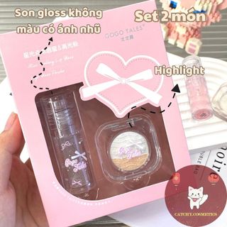 [GOGO TALES] Set Trang Điểm 2 Món GOGO TALES Highlight & Son Gloss Không Màu Trong trẻo (GT689)