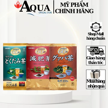 Trà ổi giảm cân Orihiro Nhật Bản, trà lá ổi Orihiro Guava Tea, hỗ trợ giảm mỡ thừa an toàn, cải thiện tiêu hóa, 60 túi