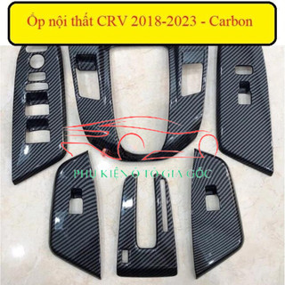 Ốp nội thất Honda CRV 2018-2023 loại nhựa vân Carbon cao cấp