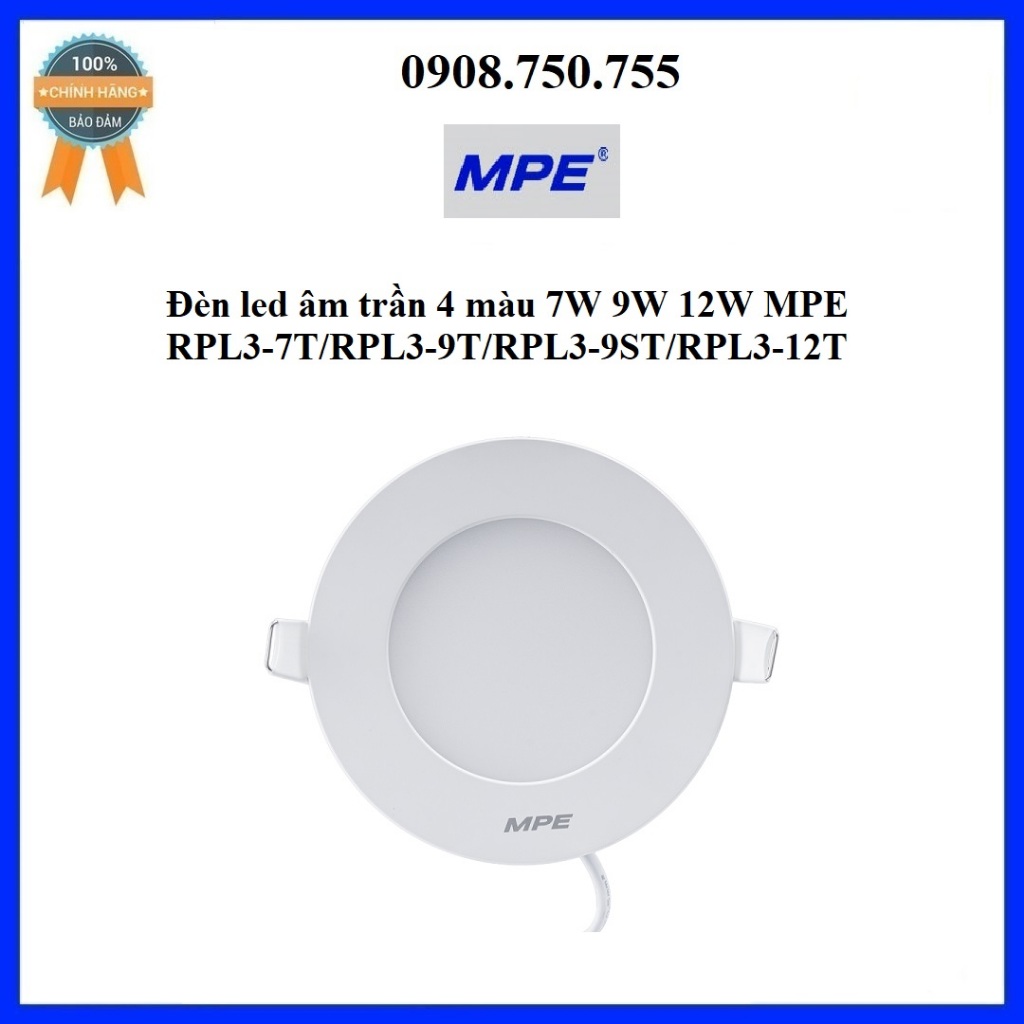Đèn led âm trần 7W 9W 12W MPE RPL3-7T/RPL3-9T/RPL3-9ST/RPL3-12T ...