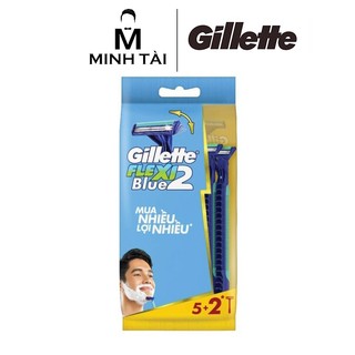Dao Cạo Râu Gillette Flexi 2 Blue túi 5 + 2 Cái