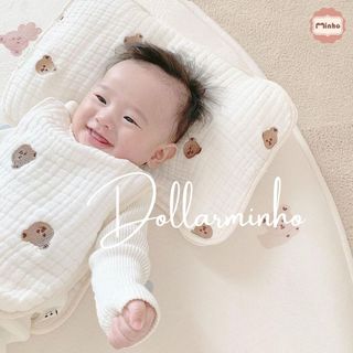 (Thêu Tên) Hot hit Túi ngủ hình gấu cho bé được thêu tên theo yêu cầu chất liệu vải xô