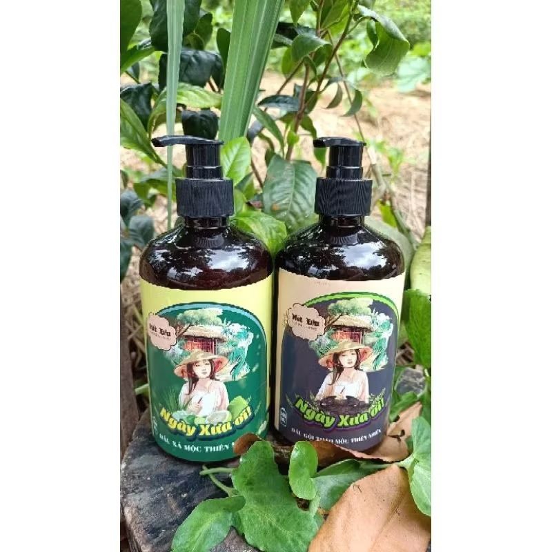 Combo Dầu Gội - Xả Bồ Kết Thảo Dược 500ml Sạch gàu ngứa mọc tóc
