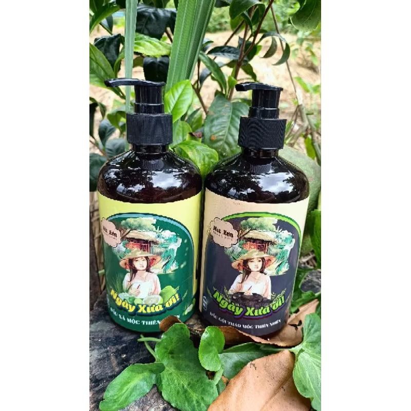 Combo Dầu Gội - Xả Bồ Kết Thảo Dược 500ml Sạch gàu ngứa mọc tóc