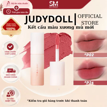 JUDYDOLL Son kem bùn Lip Mud Mịn lì Lâu trôi Che phủ vân môi Không dính cốc 3,3 g