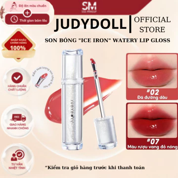 JUDYDOLL Son bóng "Ice-iron" Watery Lip Gloss Lâu trôi Không dính cốc Dưỡng ẩm 2,4g
