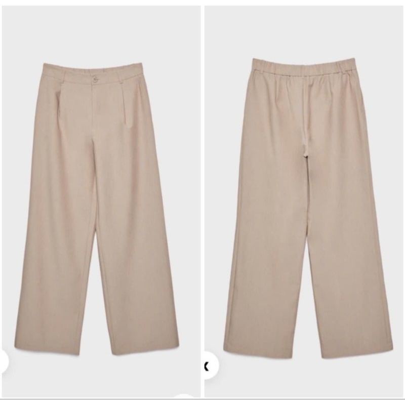 (BomoHouse) Quần tây suông rộng Stradivarius* bigsize fullchip- Cambo dư xịn