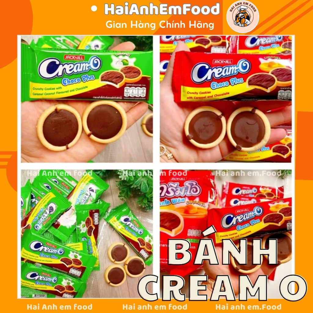 5 Bánh Quy CREAM O Thái Lan Choco Plus JACK&JILL, Nhân Socola Nhiều Vị ...