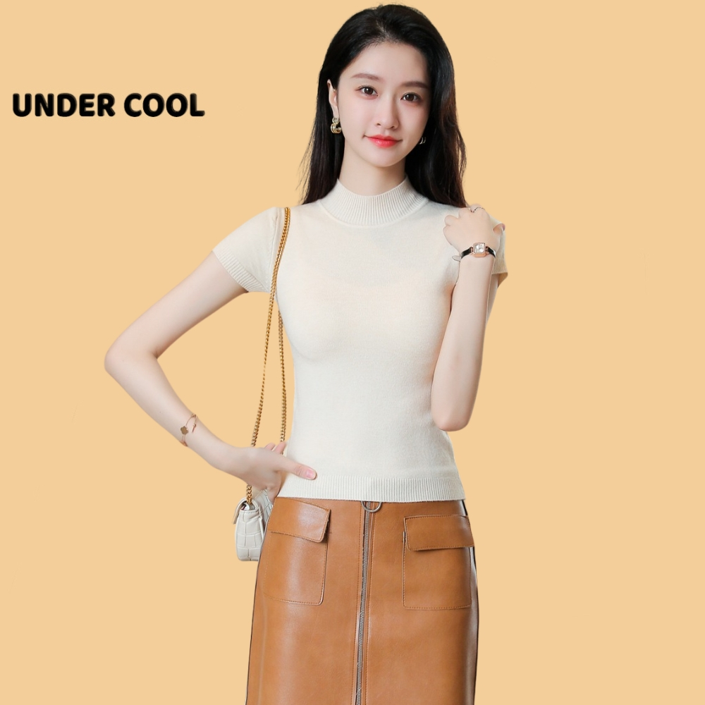 Áo Len Tay Hến UNDERCOOL Cổ 3 Phân Màu Trơn Co Giãn Form Ôm Body ACT22