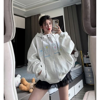 Áo khoác nỉ tàu l1 thêu nổi NCUA from BOXY