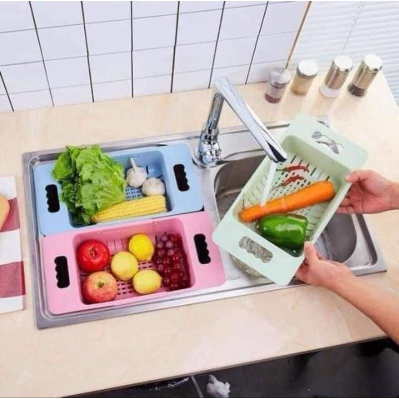 Khay, rổ gác bồn rửa chén bát Việt Nhật (5613) thông minh gấp gọn, điều chỉnh kích thước tiện lợi | BigBuy360 - bigbuy360.vn