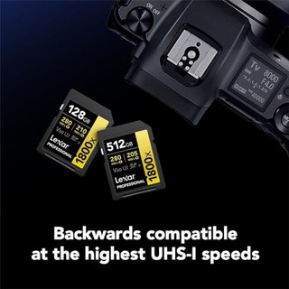 Thẻ nhớ Máy Ảnh SDXC Lexar Professional 128GB 1800x UHS-II U3 V60 đọc 270MB/s ghi 205MB/s (Gold) - Phụ Kiện Nhất Tín