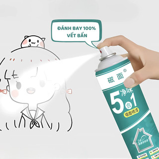 Bình Xịt Sơn Sửa Tường 5in1 800ml – Xịt Sơn Tường Trắng Che Mốc Ố Vàng Bong Tróc Khô Nhanh