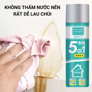 Bình Xịt Sơn Sửa Tường 5in1 800ml – Xịt Sơn Tường Trắng Che Mốc Ố Vàng Bong Tróc Khô Nhanh