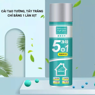 Bình Xịt Sơn Sửa Tường 5in1 800ml – Xịt Sơn Tường Trắng Che Mốc Ố Vàng Bong Tróc Khô Nhanh