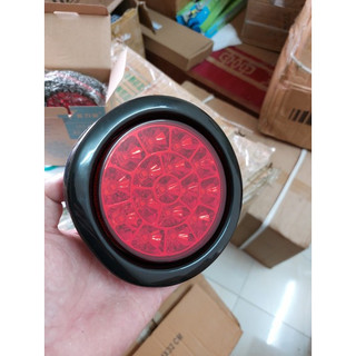 Combo 4 Đèn hậu led tròn SD2015, Đèn hậu xe tải điện 12v và 24v.
