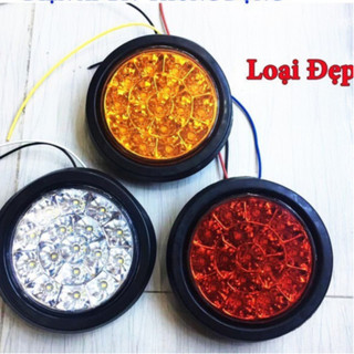 Combo 4 Đèn hậu led tròn SD2015, Đèn hậu xe tải điện 12v và 24v.