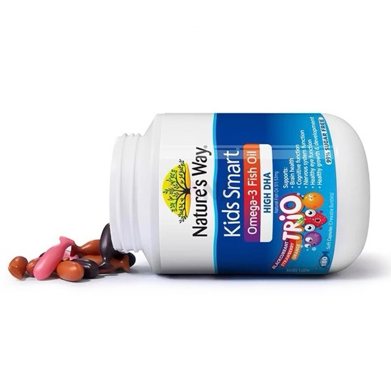 Nature's Way Omega-3 Fish Oil Trio Viên Uống Dầu Cá Giúp Bổ Sung DHA Phát Triển Trí Tuệ Cho Bé 60 Viên