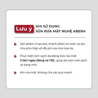 Gel Rửa Mặt Chiết Xuất Rễ Nghệ Abera 100ml - Sạch Sâu Da Mặt, Nhẹ Dịu, Cân Bằng Độ Ẩm, Giảm Thâm Mụn