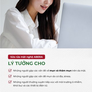 Gel Rửa Mặt Chiết Xuất Rễ Nghệ Abera 100ml - Sạch Sâu Da Mặt, Nhẹ Dịu, Cân Bằng Độ Ẩm, Giảm Thâm Mụn