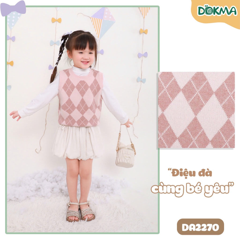 (11-22kg) Áo Gile Len Thời Trang Dokma Cho Bé DA2270