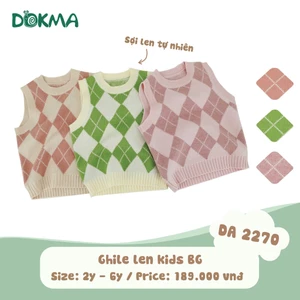 Áo Gile Len Thời Trang Dokma Cho Bé DA2270