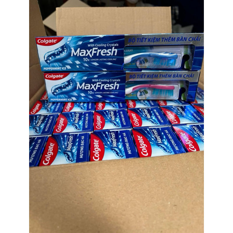 Kem Đánh Răng Colgate Maxfresh 225gr tang ban chai