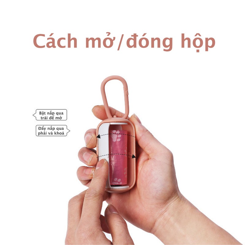 Hộp đựng túi hốt phân chó mèo thông minh KÈM 1 Cuộn | Túi đựng phân chó mèo 31*22cm đa năng