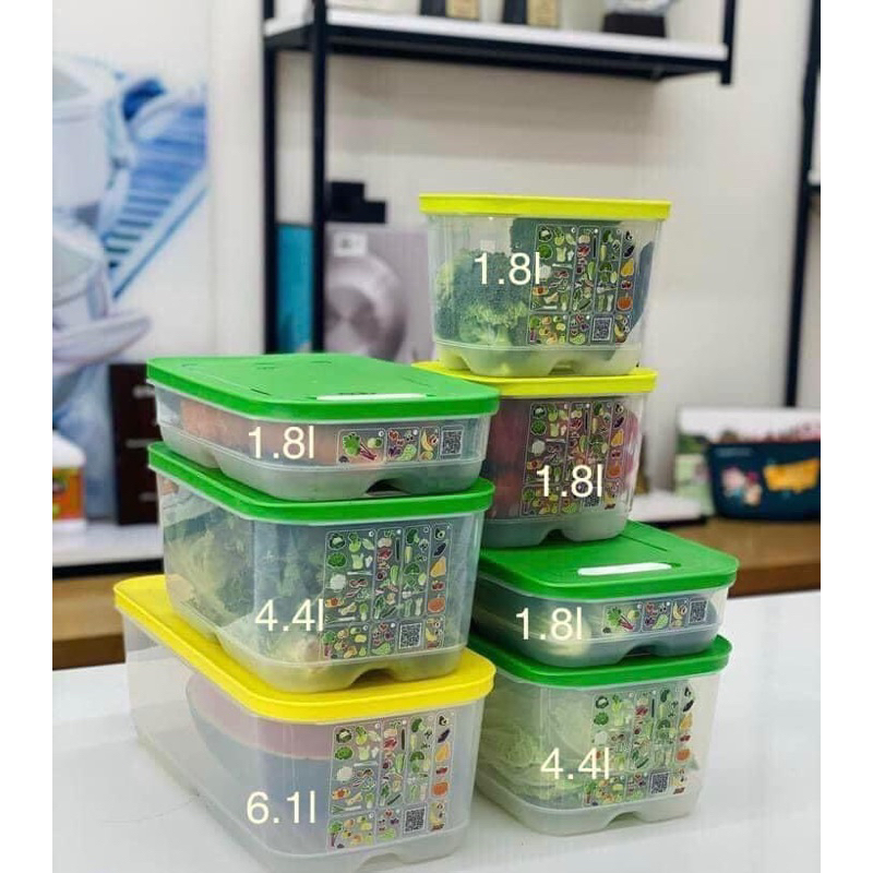 Bộ hộp trữ rau ventsmart Tupperware chính hãng - Trữ rau củ quả từ 7 ...