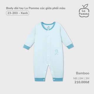 La Pomme Set sơsinh  la pomme phối màu xanh NB-3M