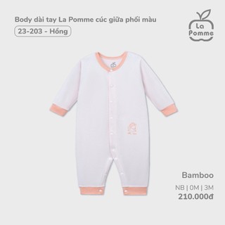 La Pomme set sơ sinh phối màu hồng NB-3M