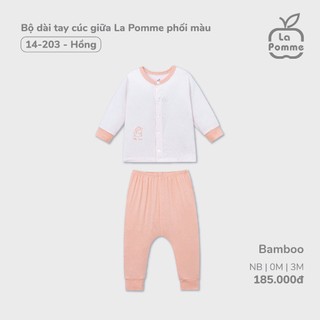 La Pomme set sơ sinh phối màu hồng NB-3M