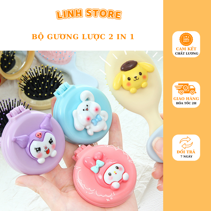 Bộ gương lược 2 trong 1 hoạt hình di đông cho trẻ em