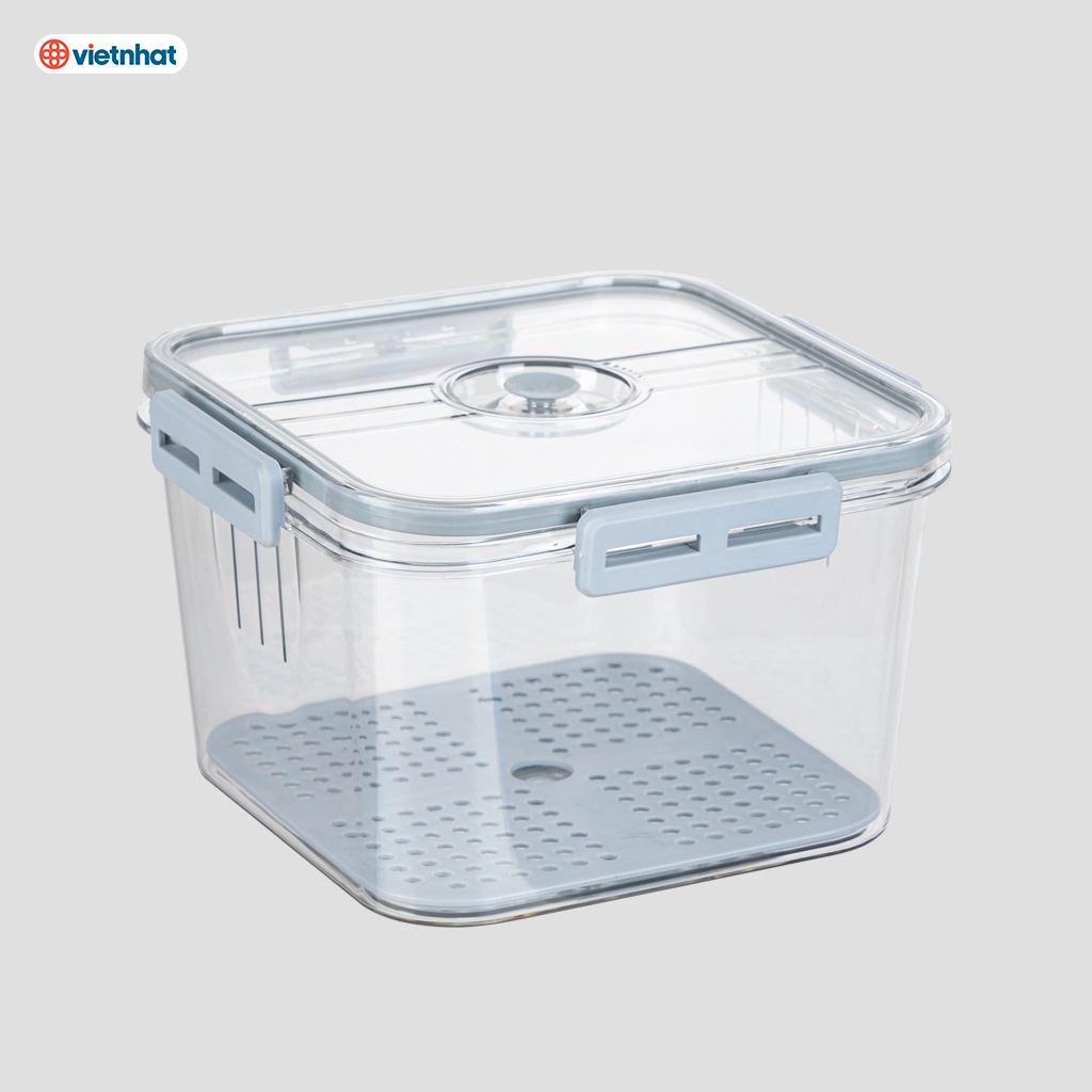 Hộp Đựng Thực Phẩm Vuông Hokori (MS:6559) Chính Hãng Việt Nhật Dung Tích 1300ml / 2800ml / 5500ml