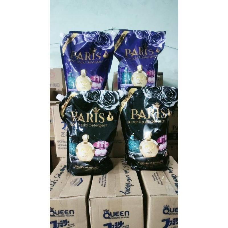 Nước Giặt Paris túi 3600ml Hương Hoa Pháp siêu sạch và thơm an toàn cho da không hóa chất.