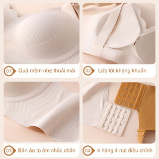Áo Ngực Bầu Sau Sinh Cho Con Bú Belles Không Gọng Nâng Ngực Chống Chảy Xệ Có Nút Mở Cho Bé Ti Vải Cotton Lạnh AL00