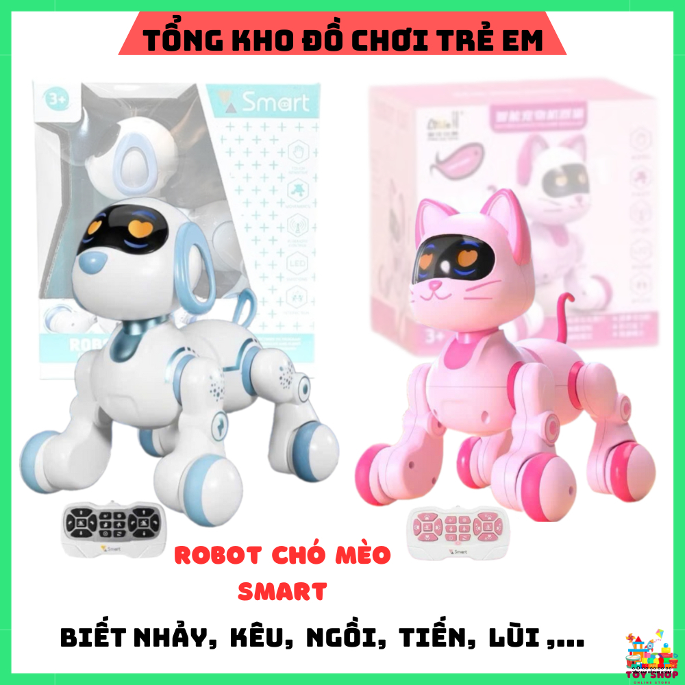 Đồ chơi robot điều khiển từ xa có cảm ứng tay cho bé hình chú chó đáng ...