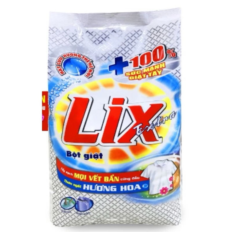 (Bột 2.4kg) Bột giặt lix 2,4kg hương hoa tăng gấp đôi sức mạnh lưu hương - LIXBG
