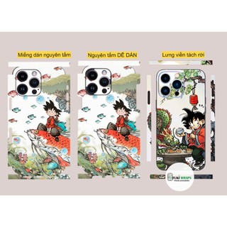 Miếng dán Skin Mặt Lưng Songoku MS011 FULL VIỀN Dành cho 15 pro max 14 pro max 13 pro max - FukiShop