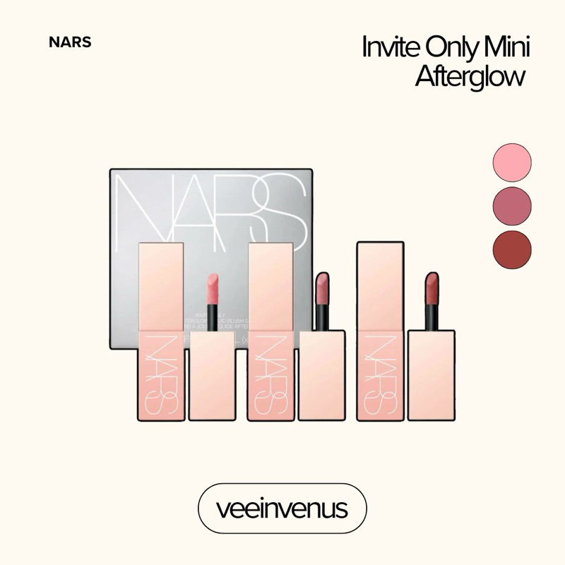 veeinvenus | Set 3 má hồng kem NARS Invite Only Mini Afterglow Liquid ...