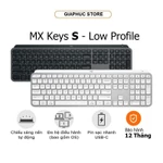 Bàn phím không dây Logitech MX Keys S - Low Profile yên tĩnh, Đèn nền, Bluetooth, Sạc USB-C - Bảo Hành Chính Hãng — ảnh 1