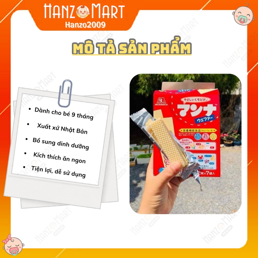 Bánh ăn dặm cho bé bánh xốp dinh dưỡng Morinaga Nhật Bản ăn dặm