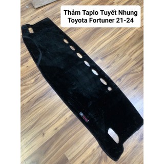 Thảm taplo tuyết nhung ô tô Toyota Fortuner 2021 - 2024 mềm mịn, không trơn trượt hàng loại 1 chống nắng, nóng taplo