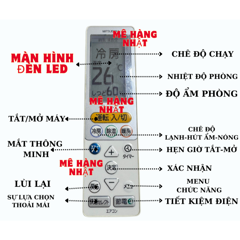 ĐIỂU KHIỂN Mit-Su FULL CHỨC NĂNG MÀN HÌNH LED 3.5IN Điều Khiển