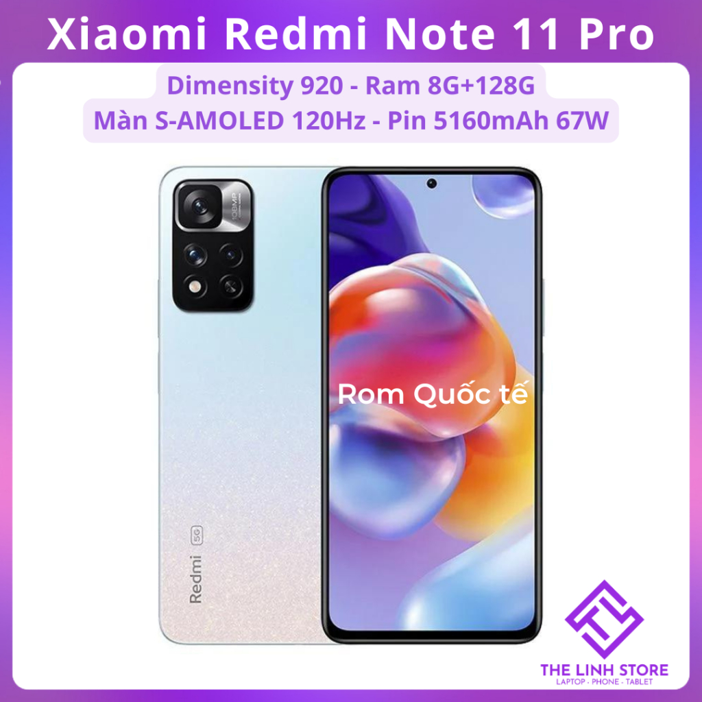 Điện thoại Redmi Note 11 Pro 5G màn SuperAmoled 120Hz - Dimensity 920 ...
