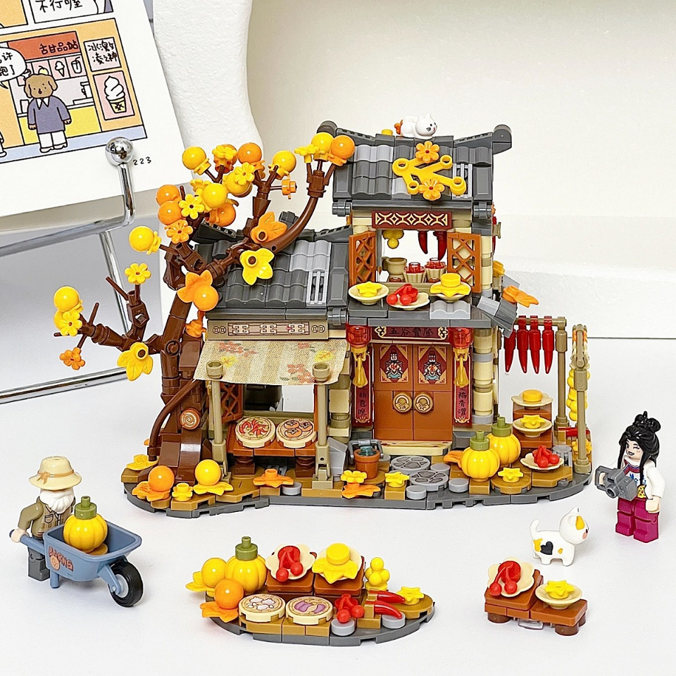 Đồ chơi lắp ráp building block LOZ mini mô hình nhà mùa thu | Shopee ...