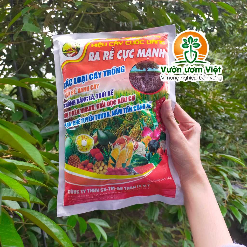 Phân bón Ra Rễ Cực Mạnh đậm đặc tưới được 1000 lít nước cho cây xanh tốt, ra rễ mạnh, lá xanh mướt